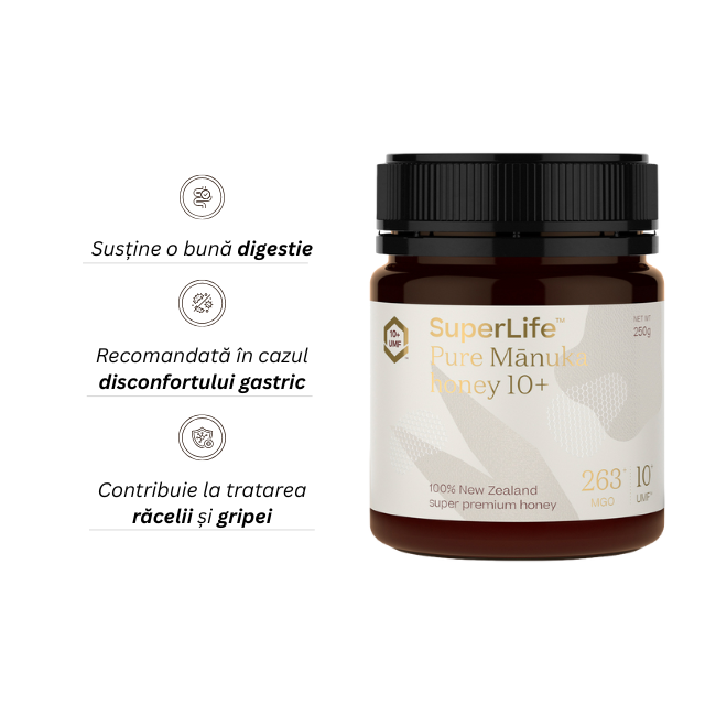 Miere de manuka superlife umf 10+ | mgo 263+ - 250g - Manuka [2]