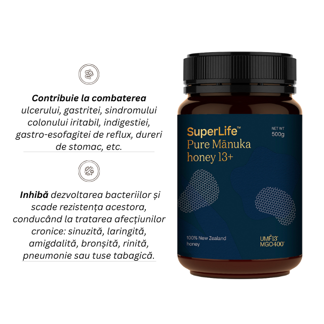 Miere de manuka superlife umf 13+ | mgo 400+- 500g - Manuka [2]