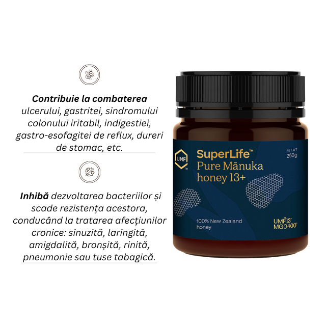 Miere de manuka superlife umf 13+ | mgo 400+- 250g - Manuka [2]