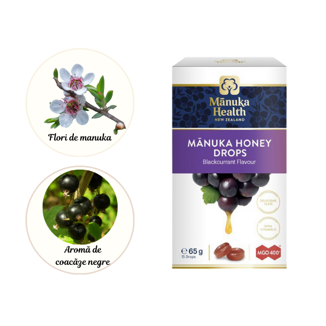 Bomboane cu miere de manuka mgo™ 400+ și coacăze - 65g - Manuka [3]