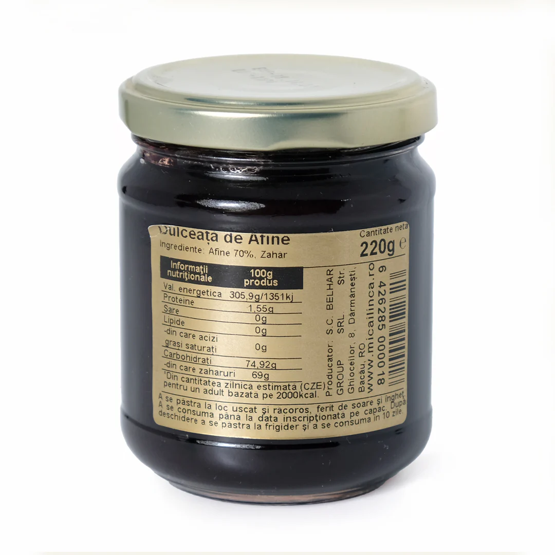 Dulceață naturală de Afine de pădure 70% 220g [2]