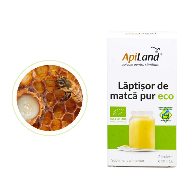 Lăptișor de matcă PUR ECO - 10 x 1g - Apiland [3]