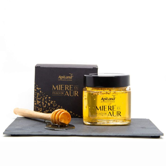 Miere cu fulgi de aur - 300g - Apiland [5]