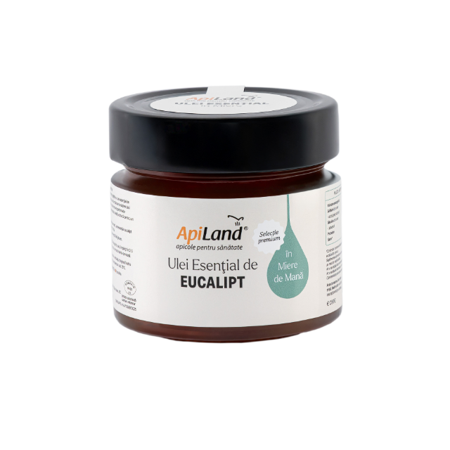 Miere de mană cu ulei esențial de eucalipt - selecție premium, 250 g - Apiland [4]