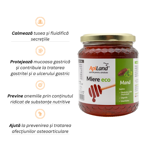 Miere mană eco - 500g - Apiland [2]