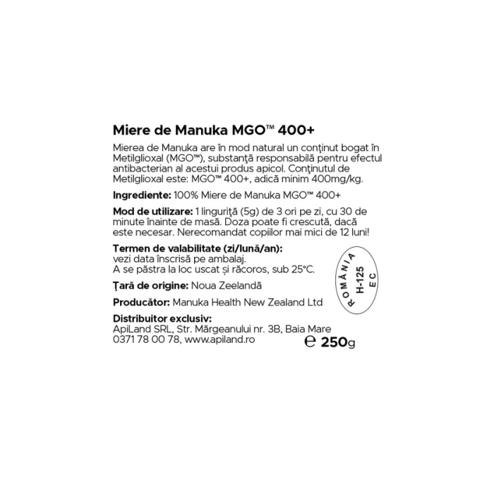 Miere manuka mgo 400+ - 250g - Manuka [4]