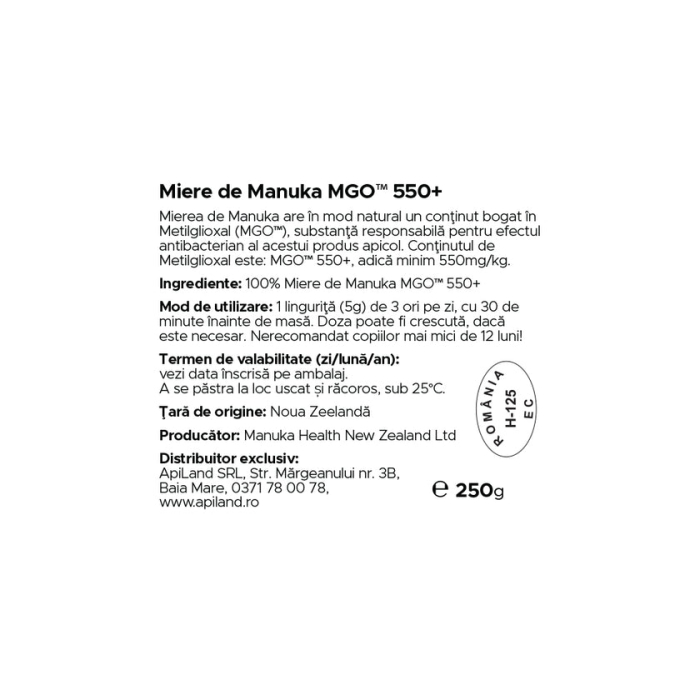 Miere manuka mgo 550+ - 250g - Manuka [4]