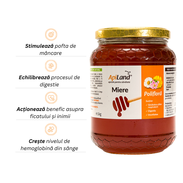 Miere Polifloră - 1kg - Apiland [2]