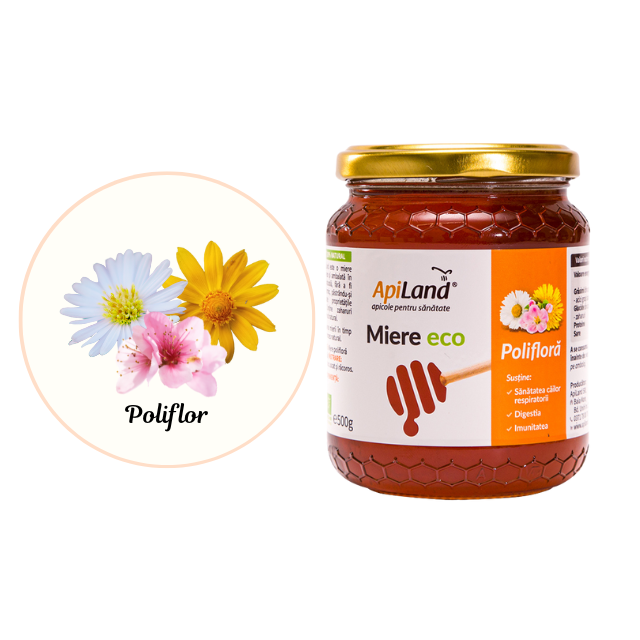 Miere Polifloră ECO - 500g - Apiland [3]