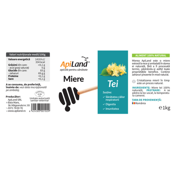 Miere Tei - 1kg - Apiland [4]