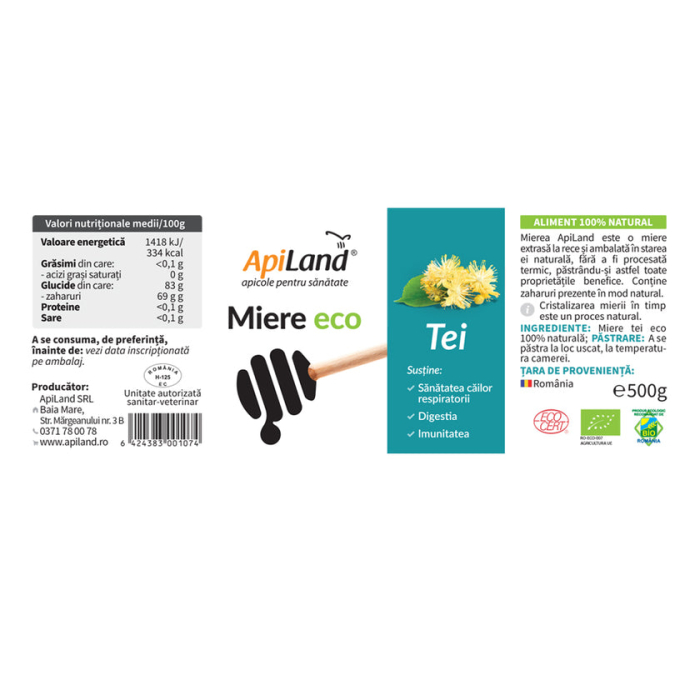 Miere Tei ECO - 500g - Apiland [4]
