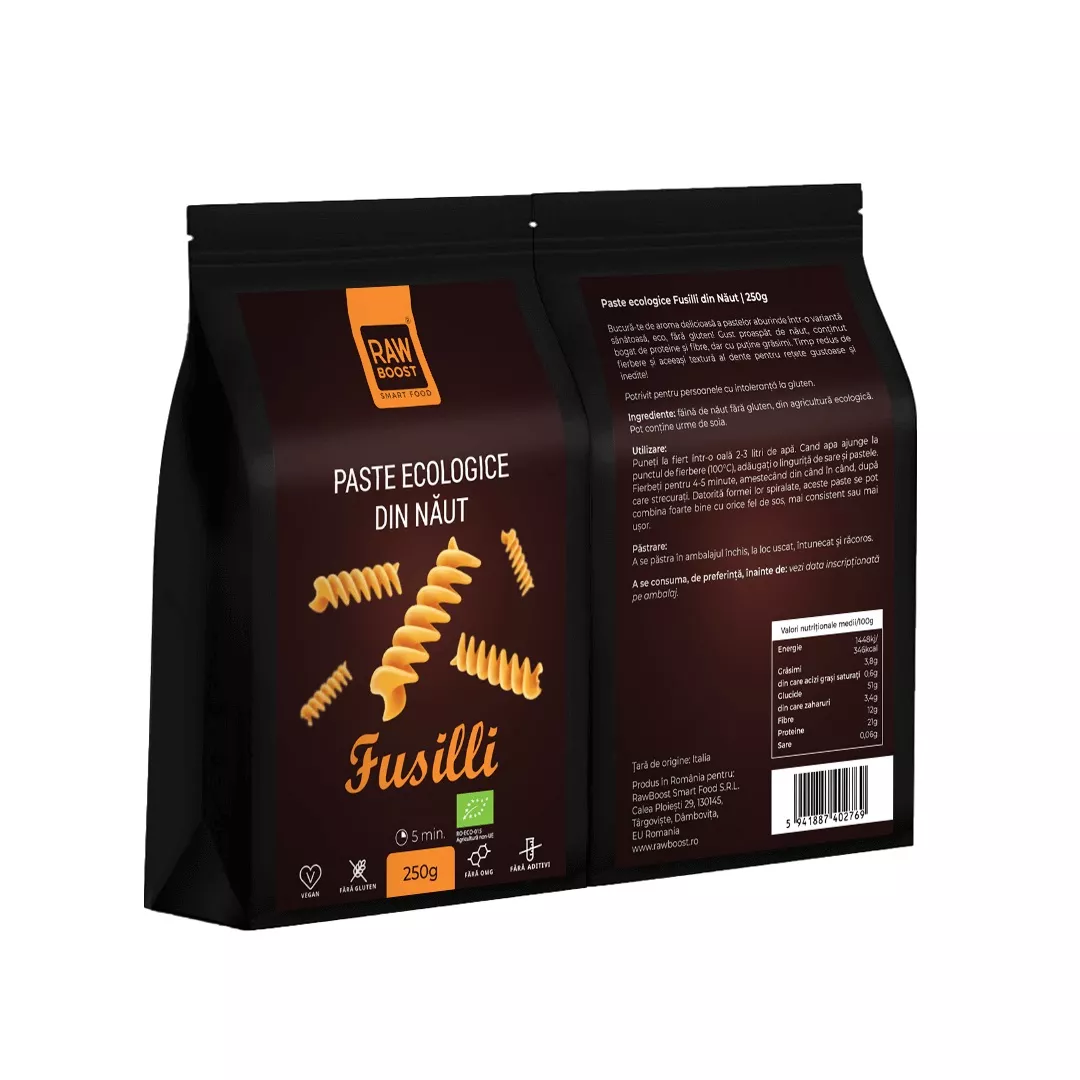 Paste Fusilli din Năut ECO, Fără Gluten, 250g [2]