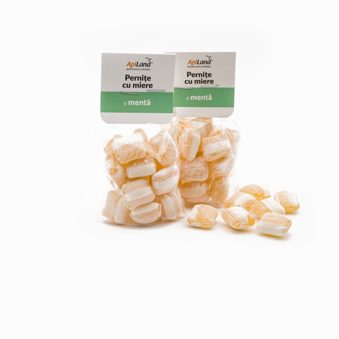 Pernițe cu miere și mentă - 100g - Apiland [3]