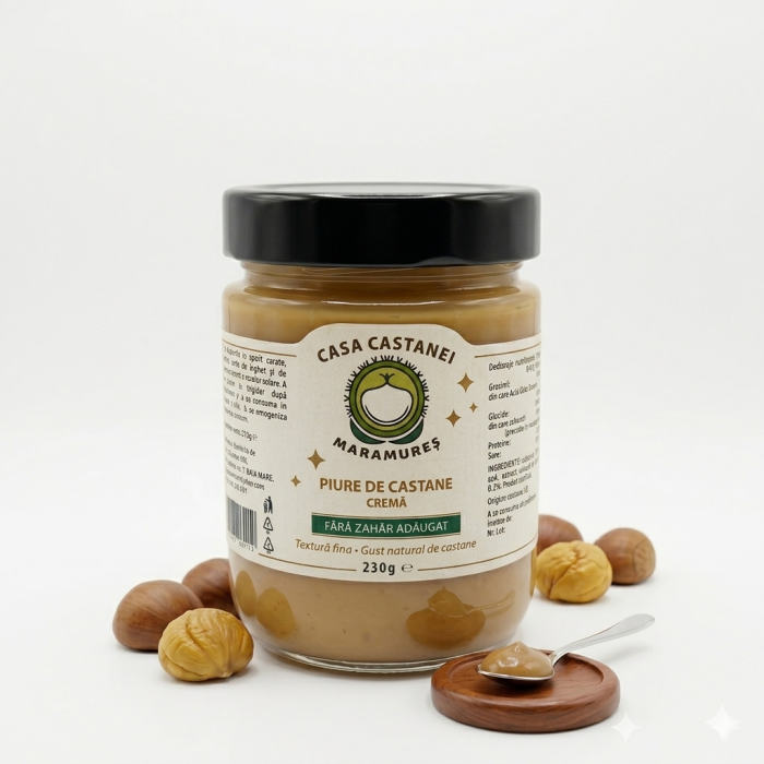 Piure de castane crema fara zahar adaugat 230g [2]