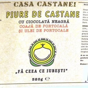 Piure de castane cu ciocolata neagra, coaja de portocala si ulei de portocale 320g [3]