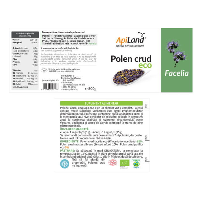 Polen crud de Facelia ECO - Apiland [5]