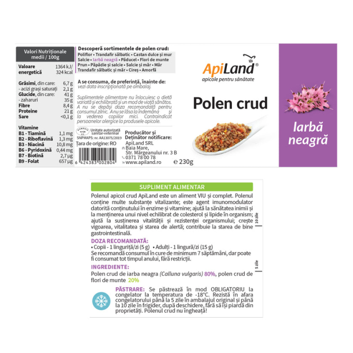Polen crud de iarbă neagră - Apiland [7]