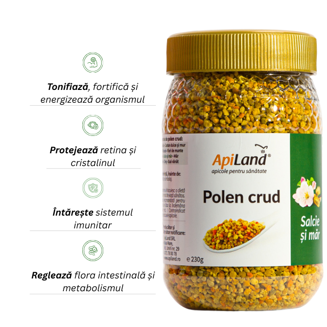 Polen crud de salcie și măr - Apiland [2]