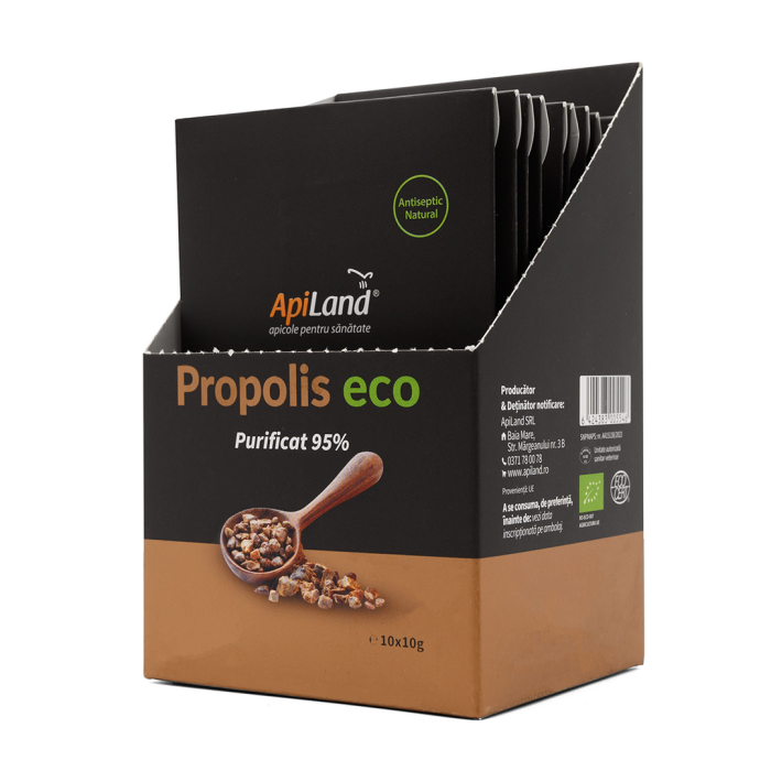 Propolis purificat 95% ECO - 10 plicuri x 10g - Apiland [4]