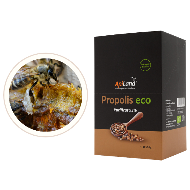 Propolis purificat 95% ECO - 10 plicuri x 10g - Apiland [3]