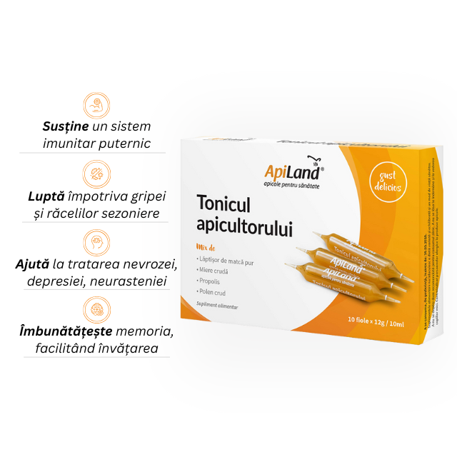 Tonicul apicultorului - 10 fiole x 12g - Apiland [2]