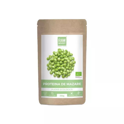 Sănătate - Proteină de mazăre pudră ECO 250g | Rawboost