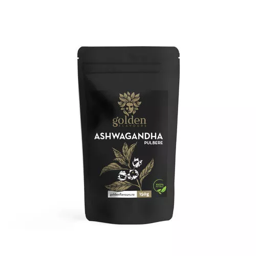 Sănătate - Ashwagandha pulbere 100% naturală, ECO, 150g | Golden Flavours