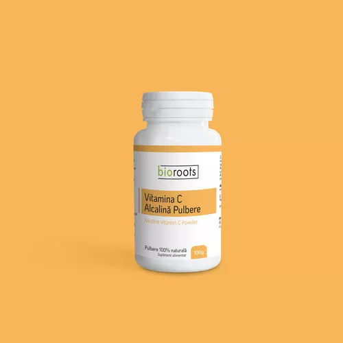 Sănătate - Vitamina C Alcalină pulbere 100% naturală, 100g | Bioroots