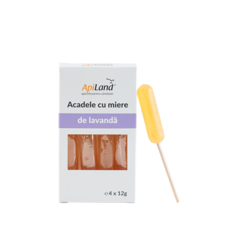 Miere - Acadele cu miere de lavandă - 4 x 12g - Apiland