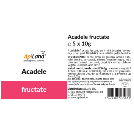 Acadele fructate - 5x10g - Apiland [3]