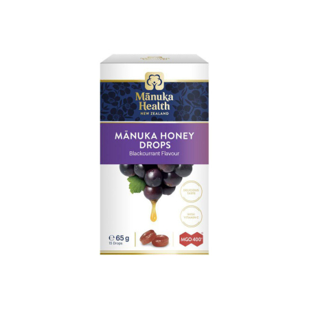 Miere de Manuka - Bomboane cu miere de manuka mgo™ 400+ și coacăze - 65g - Manuka