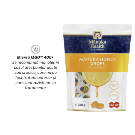 Bomboane cu miere de manuka mgo™ 400+ si lamaie - 250g - Manuka [1]