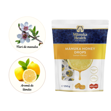 Bomboane cu miere de manuka mgo™ 400+ si lamaie - 250g - Manuka [2]