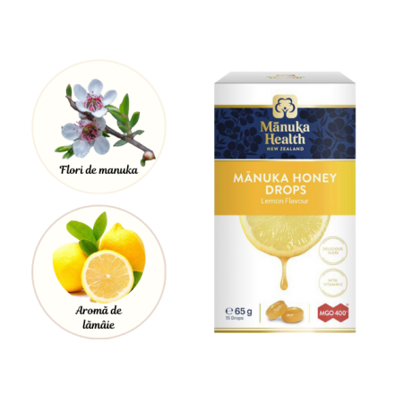 Bomboane cu miere de manuka mgo™ 400+ si lamaie - 65g - Manuka [2]