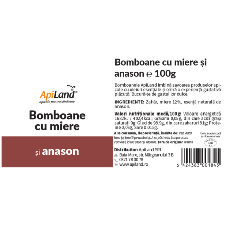 Bomboane cu miere și anason - 100g - Apiland [2]