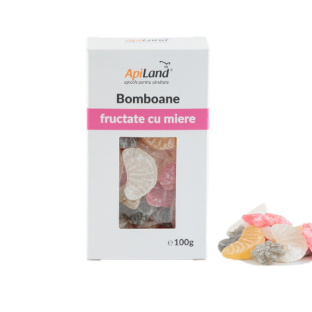 Miere - Bomboane fructate cu miere - 100g - Apiland