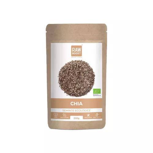 Băcănie - Chia seminţe crude ECO 200g | Rawboost