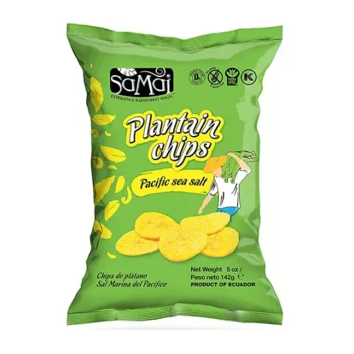 Băcănie - Chipsuri de banane (Plantain) cu sare de mare