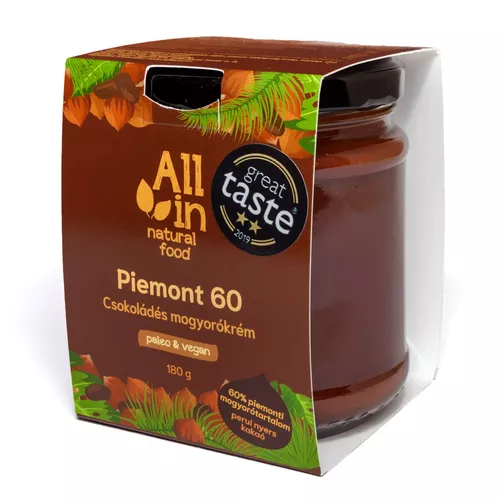 Băcănie - Cremă de ciocolată vegană cu alune, Piemont 60, 180g