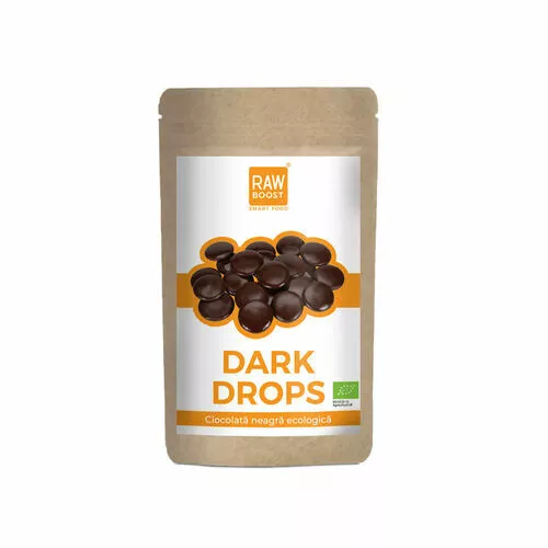 Desert - Dark Drops ciocolată neagră vegană ECO 90g - Rawboost