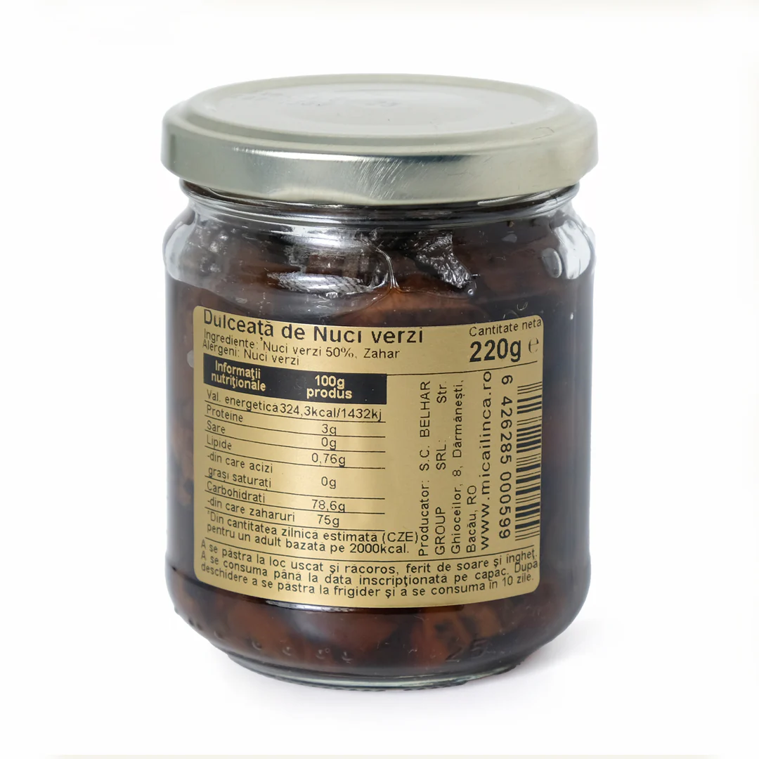 Dulceață naturală de nuci verzi 50% 220g - Mica Ilinca [1]