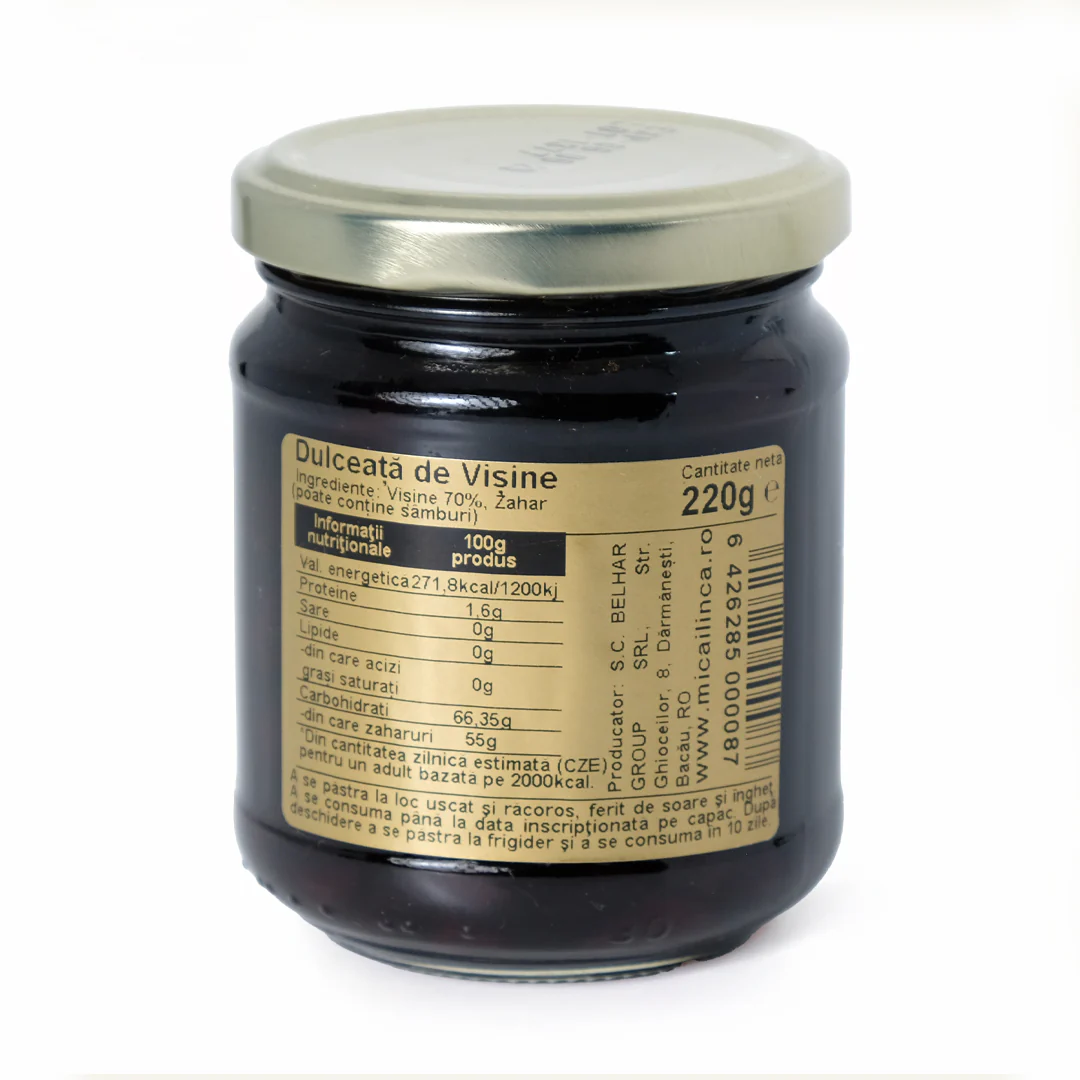 Dulceață naturală de vișine 70% 220g [1]