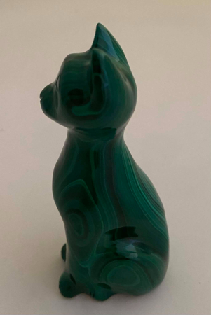 Figurină Pisică din Malachit – Congo, 8x3x3 cm [1]