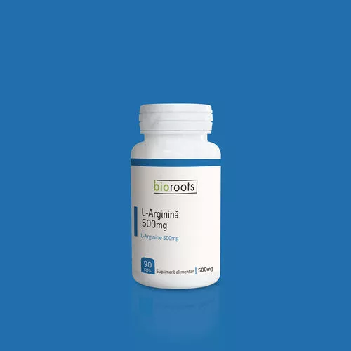 Sănătate - L-Arginină 500mg, 90 capsule vegetale | Bioroots