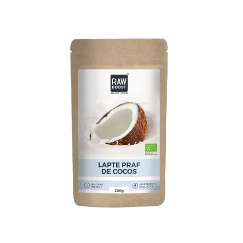 Sănătate - Lapte Praf de Cocos, 200g | Rawboost