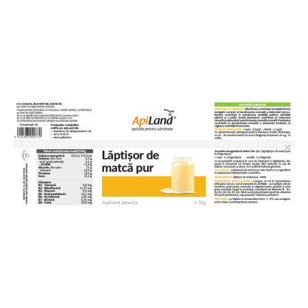 Lăptișor de matcă PUR convențional - 10g - Apiland [4]