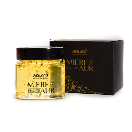 Miere - Miere cu fulgi de aur - 300g - Apiland