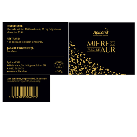 Miere cu fulgi de aur - 300g - Apiland [5]