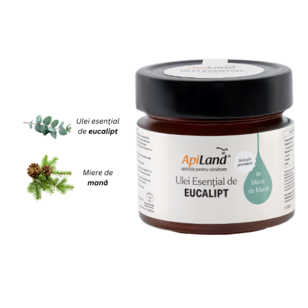 Miere de mană cu ulei esențial de eucalipt - selecție premium, 250 g - Apiland [2]