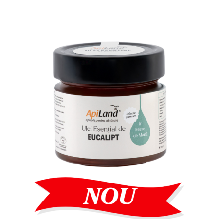 Miere - Miere de mană cu ulei esențial de eucalipt - selecție premium, 250 g - Apiland